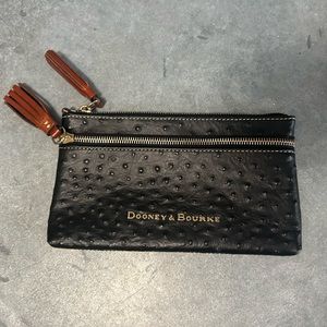 🧨 PRICE DROP: Dooney & Bourke Wallet, Black Leather with Brown Leather tassels